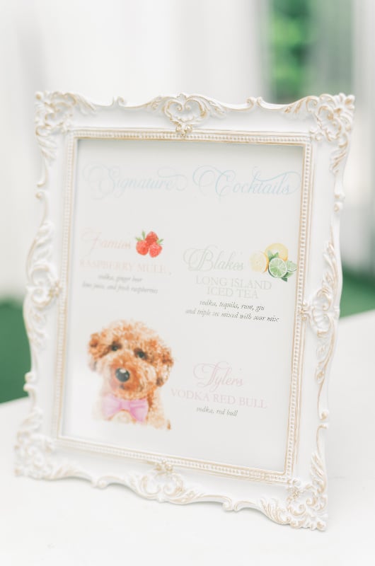 jamie land and blake woodward real wedding dog menu jamie land and blake woodward real wedding dog menu