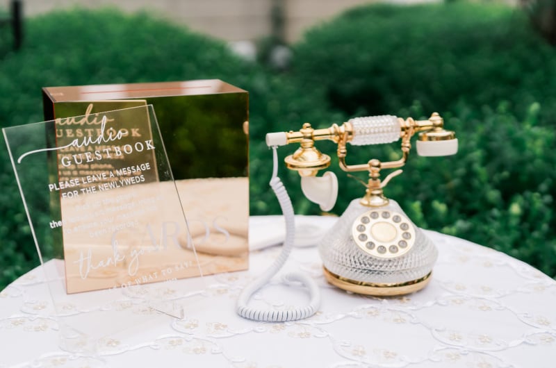 jamie land and blake woodward real wedding telephone guest book