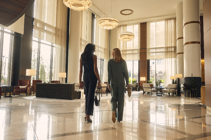 the conrad nasvhille luxury in downtown music city entering the foyer