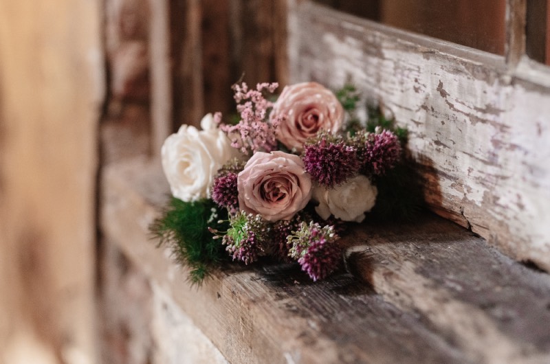 Styled Challenge New Orleans Latrobe and Degas House Flowers on Step