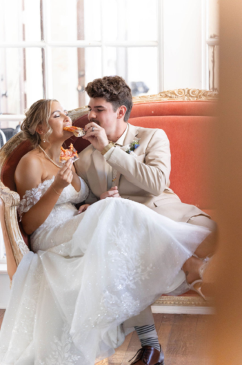 brooklyn brown and filipe pollard wedding pizza