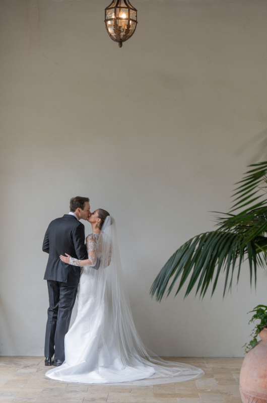 Julia Van de Bogart and John Rand Dorney real wedding couple first look