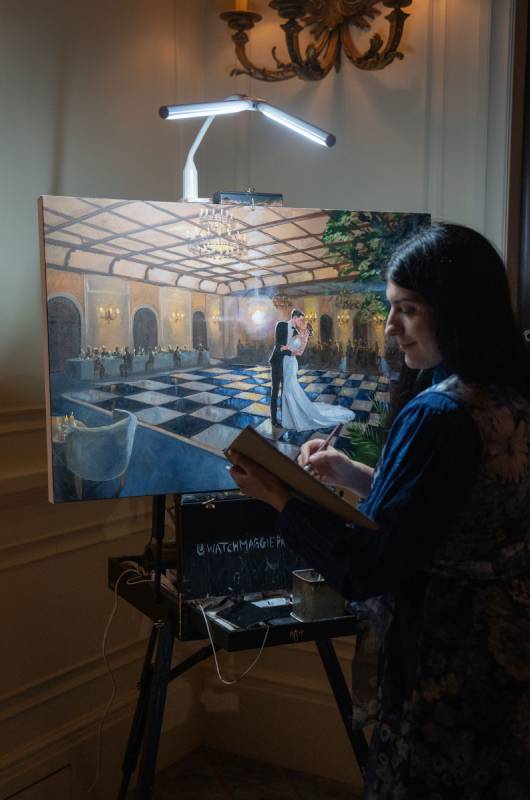 Julia and Rand Dorsey live painter