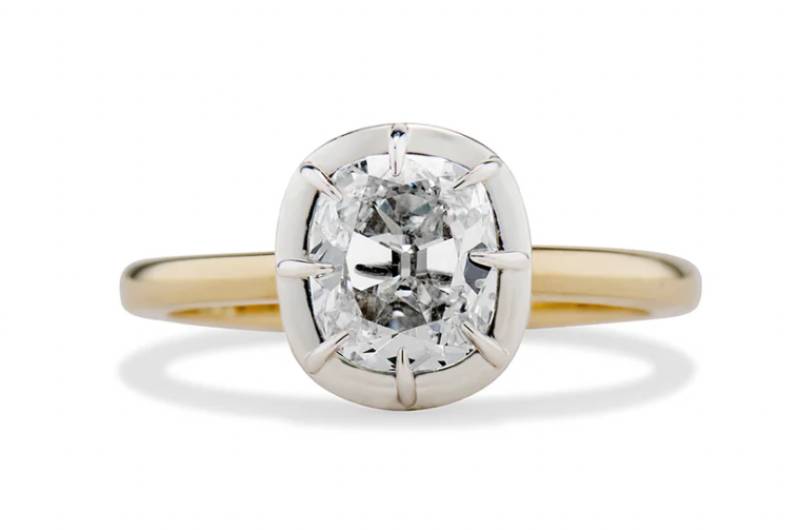 Zendaya Engagement Ring Inspiration ashley zhang collete cushion ring