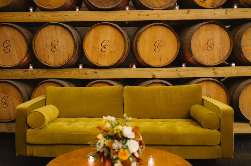 Cask Room & Rose Vineyard Best Design Award Couch