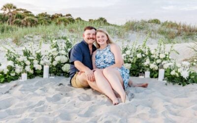 Abby Henry and Jacob Melton’s Sunset Engagement at Folly Beach, South Carolina