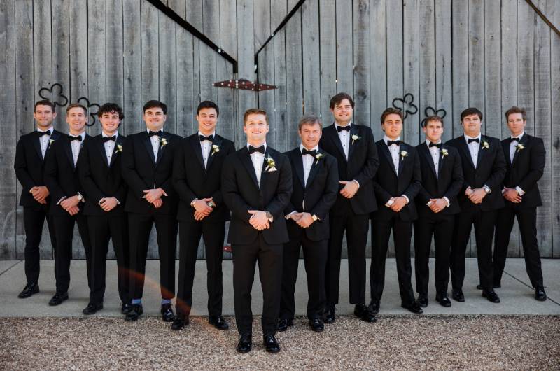 Carly Henderson and Jake Jacobs groomsmen