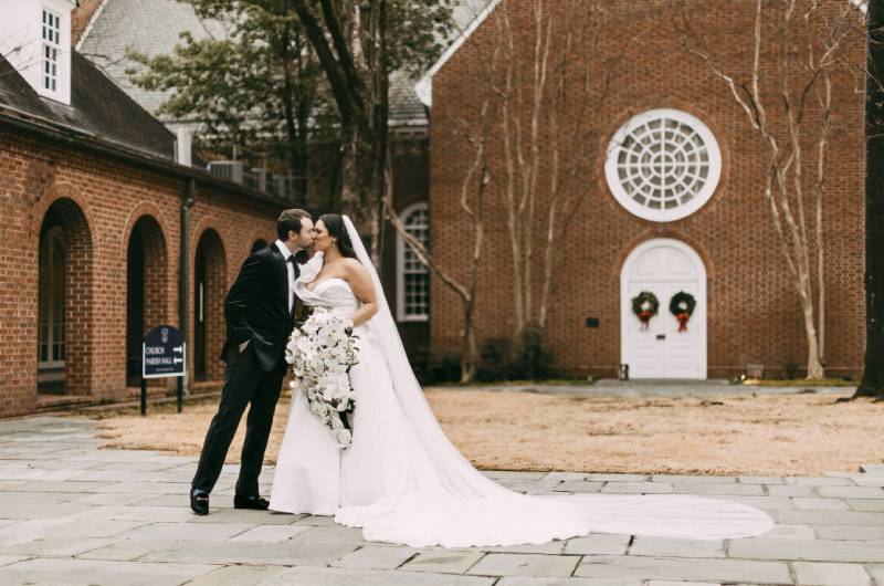 Maggie Russell and Paul LaHue kiss