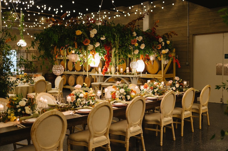 Cask Room & Rose Vineyard Best Design Award Reception Table