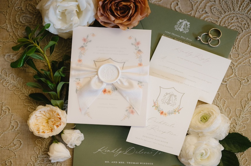 Cask Room & Rose Vineyard Best Design Award Wedding Invitations