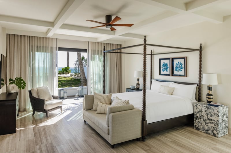 Carribbean Paradise Aurora Anguilla Resort and Golf Club beachfront villa bedroom