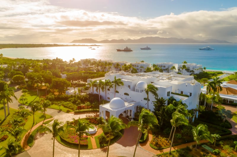 Carribbean Paradise Aurora Anguilla Resort and Golf Club front of property aerial view