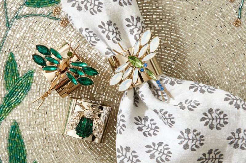 Entertaining In Bloom Spring Style Tips From Joanna Buchanan Bug Napkin Rings