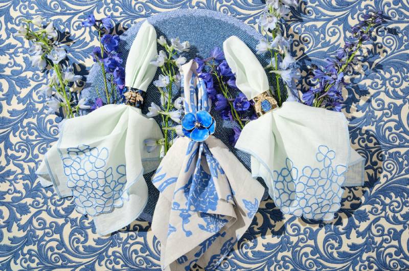 Entertaining In Bloom Spring Style Tips From Joanna Buchanan tablecloth napkins placemat