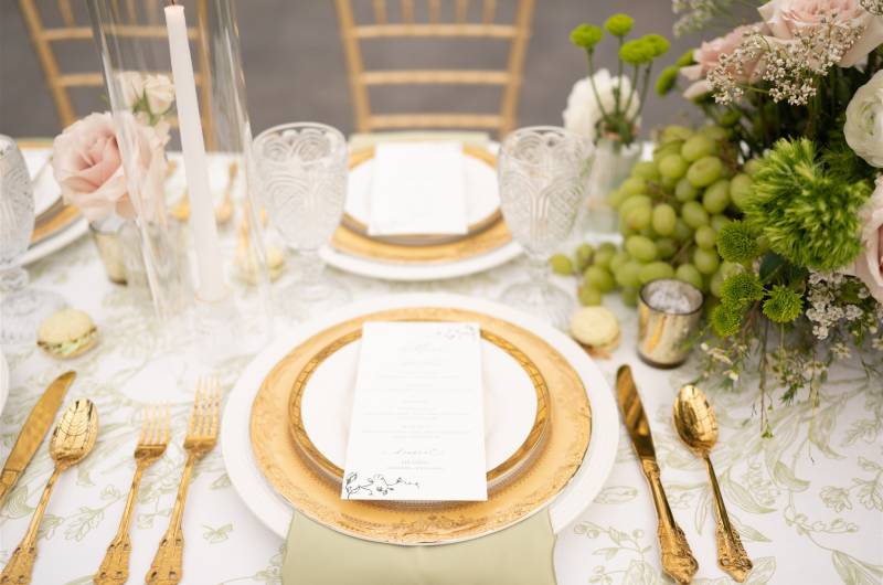 European Garden Party table setting