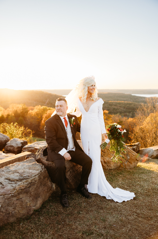 Sheila Basel & Wayne Wright real wedding bride and groom on mountain Sheila Basel & Wayne Wright real wedding bride and groom on mountain