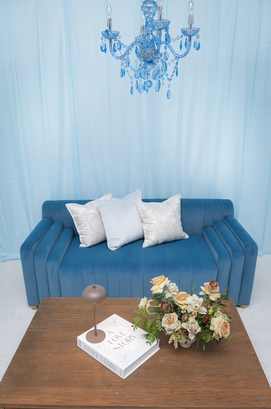 Brooke BriAnne Events Wins Lasting Impression Award, The Styled Challenge Las Vegas blue couch Brooke BriAnne Events Wins Lasting Impression Award, The Styled Challenge Las Vegas blue couch