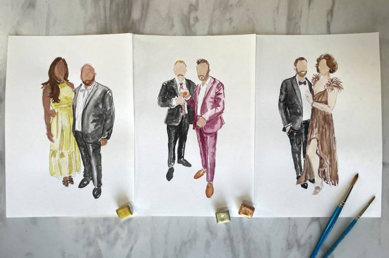 why live guest painting is the wedding art trend you didnt know you needed cover