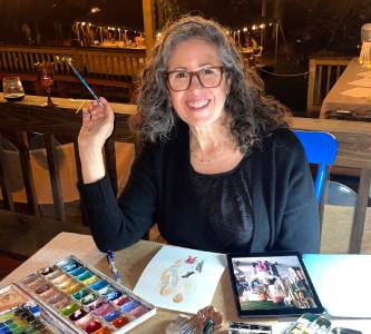 why live guest painting is the wedding art trend you didnt know you needed mollie fox