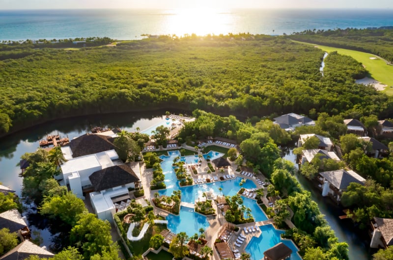 Eco Luxury fairmont mayakoba aerial view
