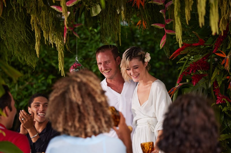 Eco Luxury fairmont mayakoba couple at garden