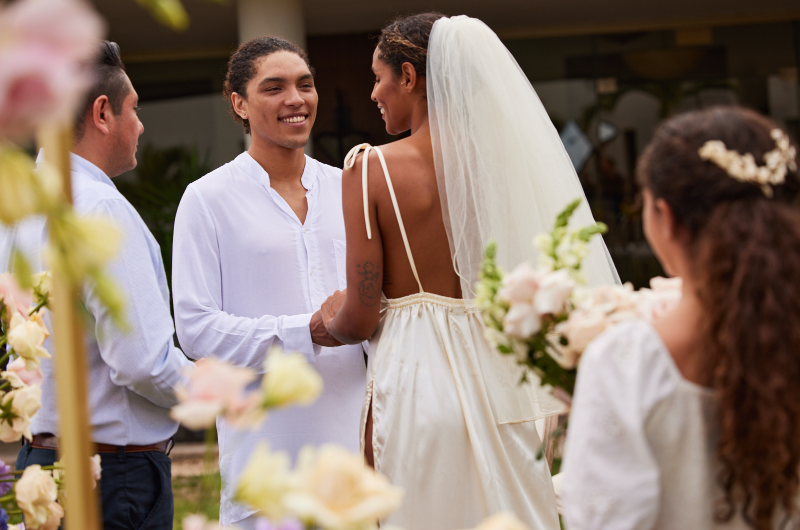 Eco Luxury fairmont mayakoba lawn wedding bride and groom