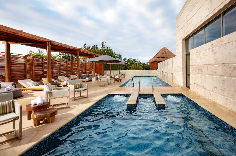 eco luxury fairmont mayakoba pool spa deck