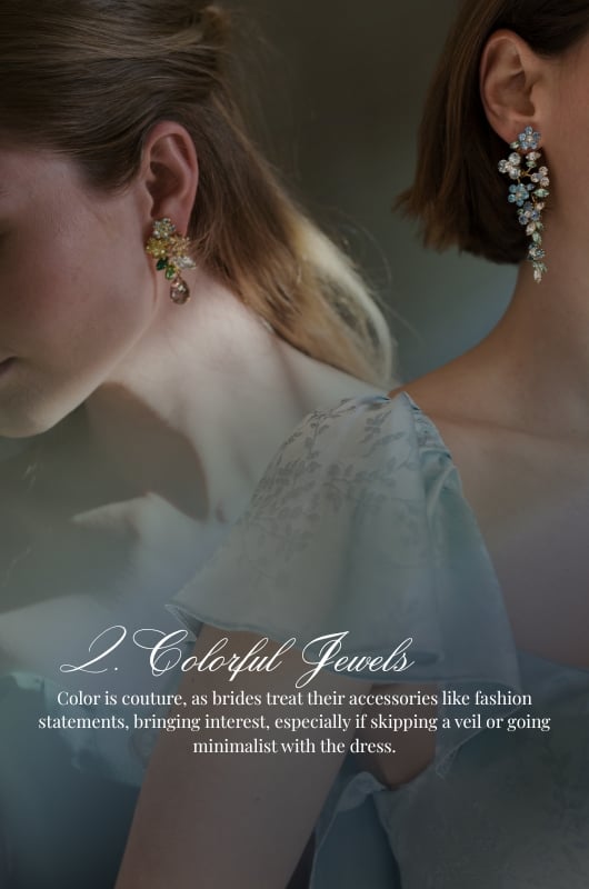 jennifer behr presents the adorned fall 2025 bridal collection colorful jewels sculptural flowers jennifer behr presents the adorned fall 2025 bridal collection coloful jewels