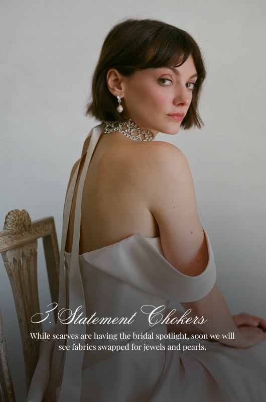 jennifer behr presents the adorned fall 2025 bridal collection statement chokers sculptural flowers jennifer behr presents the adorned fall 2025 bridal collection statement chockers