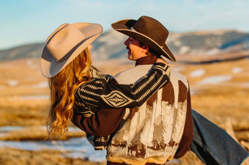 southern belle meets montana cowboy keagan carolines snowy mountain engagement in his arms
