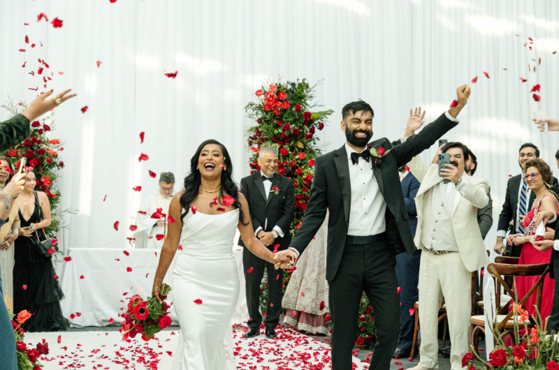 Magic in the City Traditional Indian Weddings at Andaz Mexico City ballroom ceremony exit