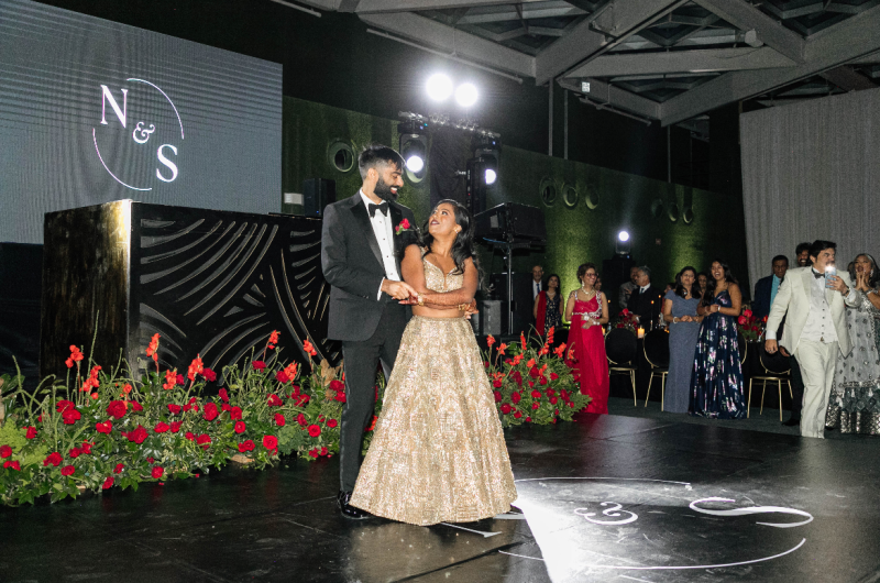 Magic in the City Traditional Indian Weddings at Andaz Mexico City ballroom reception first dance
