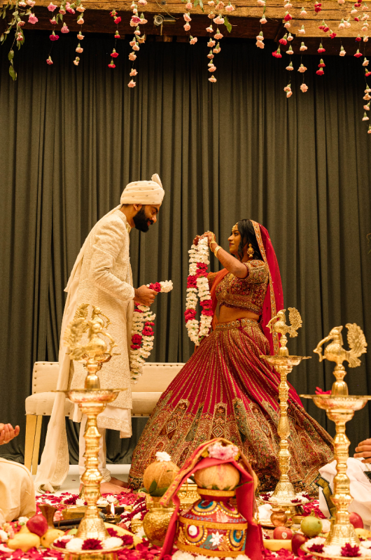 Magic in the City Traditional Indian Weddings at Andaz Mexico City outdoor ceremony bride and groom Magic in the City Traditional Indian Weddings at Andaz Mexico City outdoor ceremony bride and groom