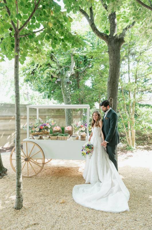 Keeley Franklin & Ian Bryson Holding Train keeley franklin ian bryson flower cart