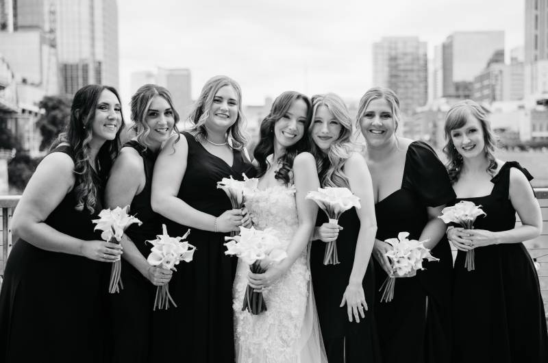 Mackenzie & Collin mackenzie blake collin stucko bridesmaids bw