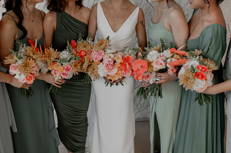 mango weddings maya riviera wedding example izzy and robert couple bridesmaids