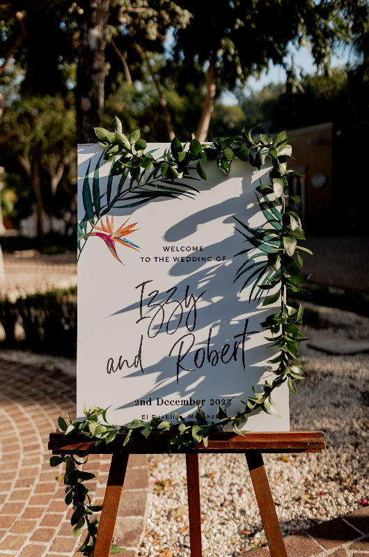 mango weddings maya riviera wedding example izzy and robert entrance sign mango weddings maya riviera wedding example izzy and robert entrance sign