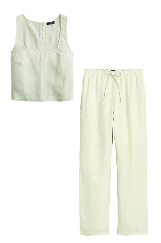 rs JCrew Natural Linen Set rs JCrew Natural Linen Set