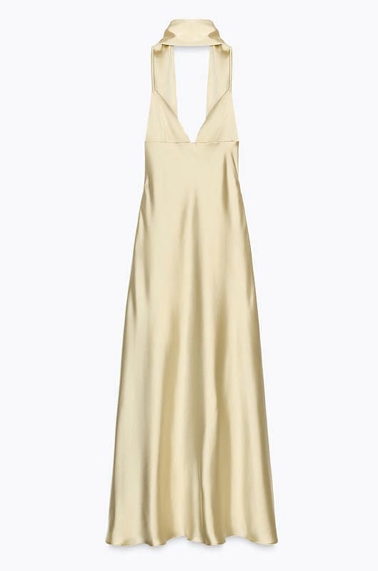 rs (Zara) Satin Effect Foulard Dress rs (Zara) Satin Effect Foulard Dress