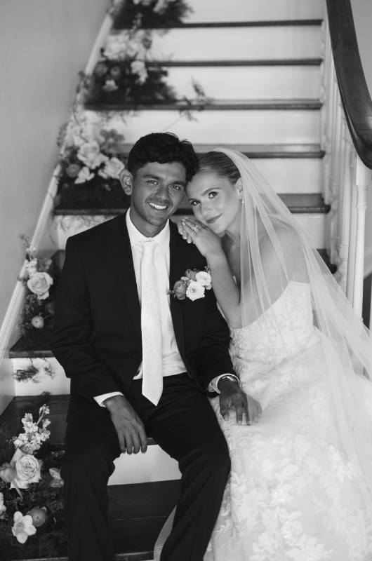 shannon anderson antonio colacci sitting on the stairs