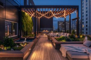 where the city meets the sky a dream wedding at 1 hotel nashville nashville tennessee terrece house patio