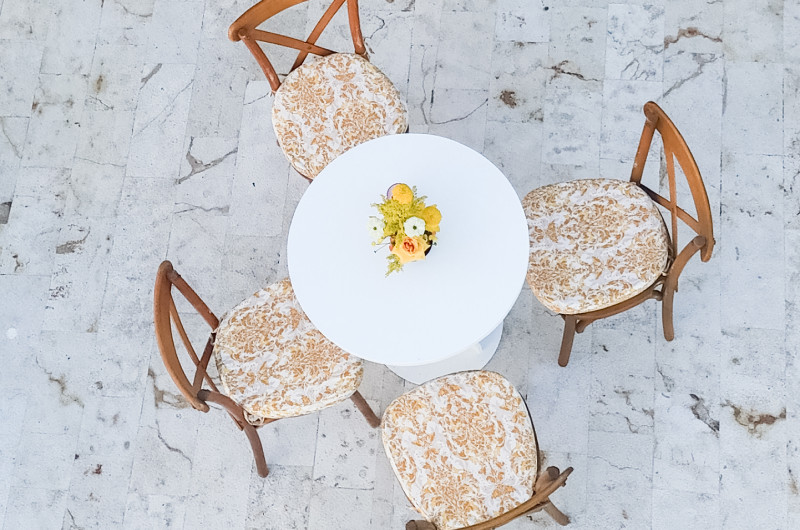 Jane Co Weddings Events Designs Lena Beach The Styled Challenge Tulum MX cocktail table and chairs