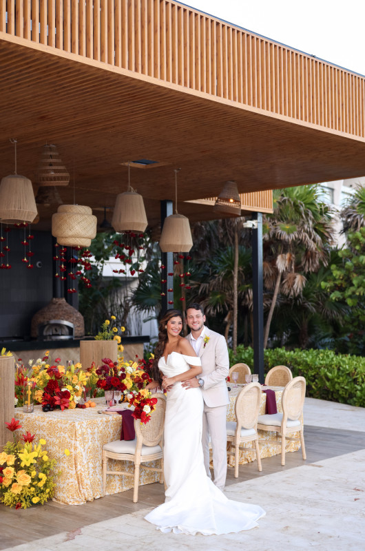 Jane Co Weddings Events Designs Lena Beach The Styled Challenge Tulum MX reception couple at reception