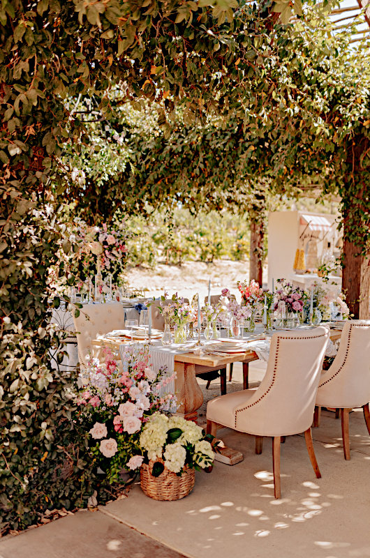 Michelle Garibay Events Wins Influencer Award The Styled Challenge Temecula CA garden table seating