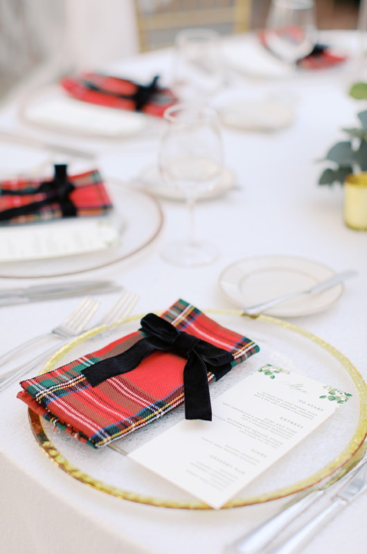Holiday Magic: Christmas Real Weddings Design Inspiration alex kenny alex christmas napkins