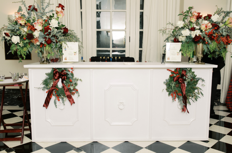Holiday Magic: Christmas Real Weddings Design Inspiration christmas bar decor