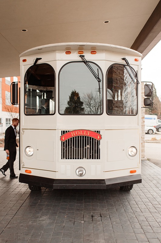 Holiday Magic Christmas Real Weddings Design Inspiration laura joe trolly ride