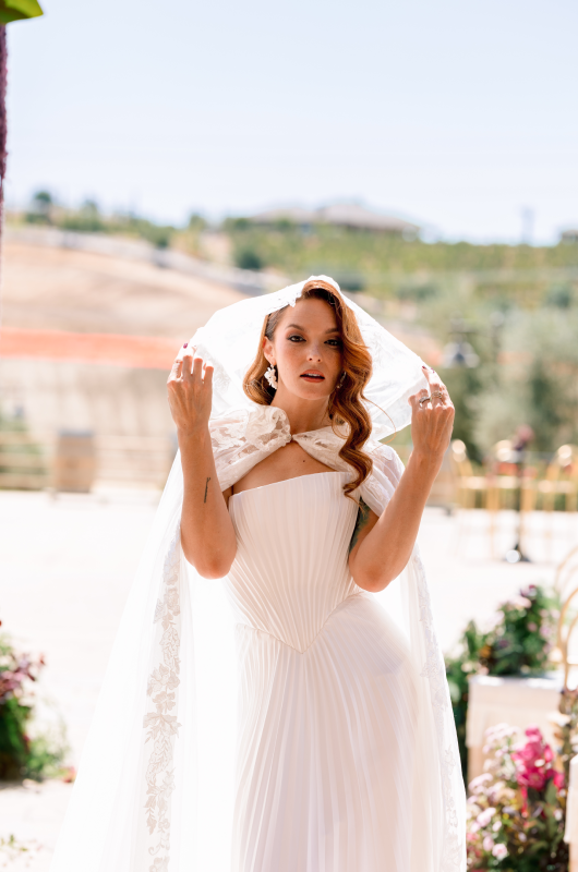 louise third events wins lasting impression award the styled challenge temecula ca silvia gilbert photography bride with cape veil