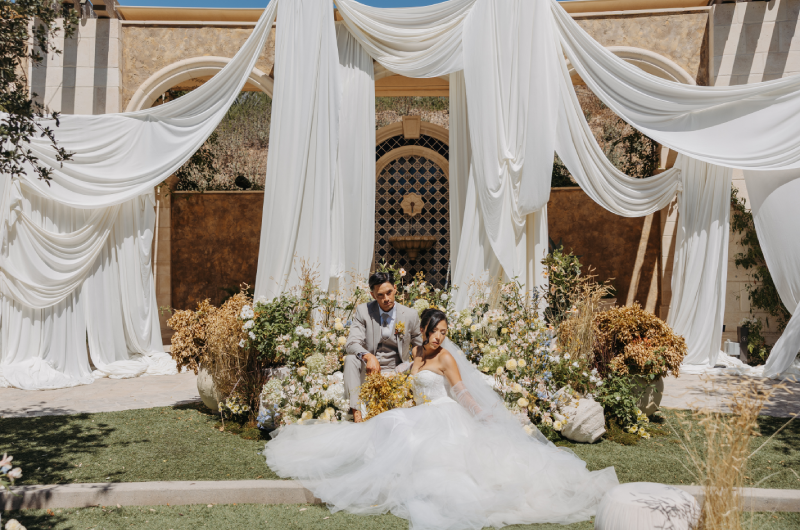 jc designs weddings and events wins best design award the styled challenge temecula ca bride sitting jc designs weddings and events wins best design award the styled challenge temecula ca couple at ceremony sitting