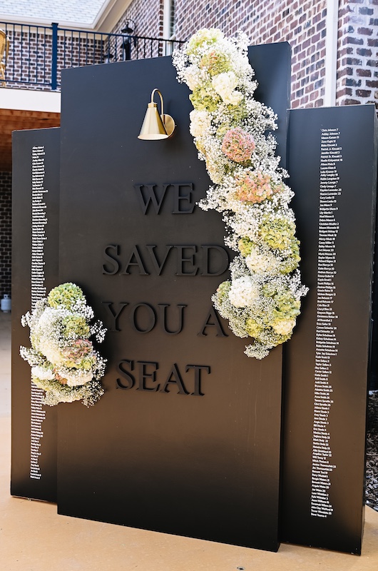 Jadyn Stelle Jack Ihm seating Jadyn Stelle Jack Ihm seating sign